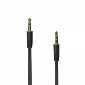 Kabel AUX JACK STEREO 3,5mm 1m BOX barva černá