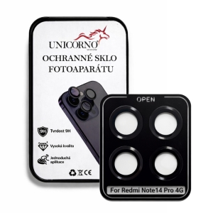 Unicorno ochranné sklo fotoparátu s aplikátorem Xiaomi Redmi NOTE 14 PRO 4G black
