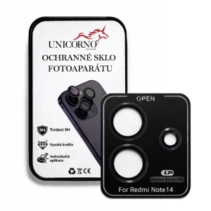 Unicorno ochranné sklo fotoparátu s aplikátorem Xiaomi Redmi NOTE 14 5G black