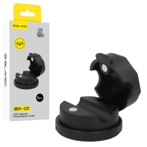 Organizér kabelů Blavec  BX-01, Samolepicí klips černý - 3 kusy