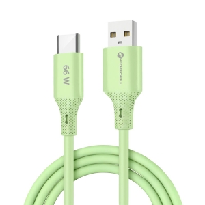 Kabel USB A do USB C Forcell F-Energy QC4.0 3A 66W silikonový 1m, zelená