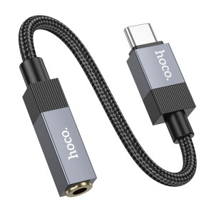 Kabel AUX HOCO (UPA32C) USB C na Jack 3,5mm, 15cm, černý