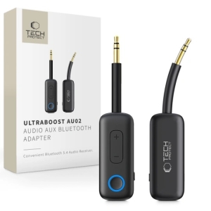 Tech-Protect Ultraboost Audio aux adaptér bluetooth 5.4, RX - přijímač, TX vysílač, Jack 3,5mm, černý