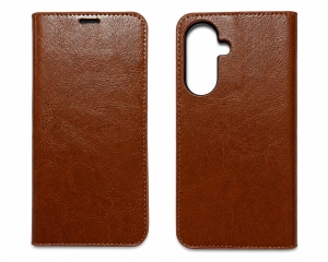 Pouzdro Leather Book z pravé kůže, Samsung A376 Galaxy A37 5G, Brown