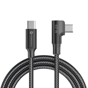 Kabel USB C do USB C Forcell F-Energy QC4.0 PD 5A 100W Kabel 90° 2 m, černý 0INT