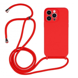 Pouzdro Back Case Strap iPhone 16 Pro, Red