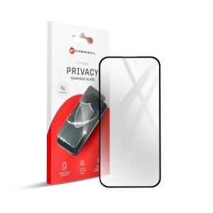 Tvrzené sklo pro iPhone 16 Pro, 17, 17 Pro Forcell Privacy Glass černé