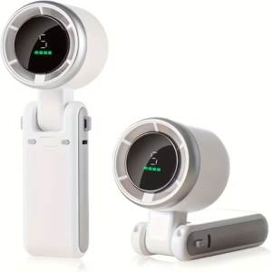 Skladácí multifunkční ventilátor, 5 stupňů foukání, bílá