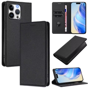 Pouzdro Leather Flip Samsung A165, A166 Galaxy A16 4G/5G z pravé kůže, Black