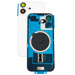 Kryt baterie iPhone 17 white + metal clip + camera lens + magnet