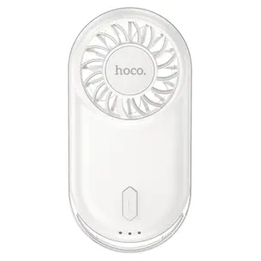 Mini přenosný ventilátor Hoco HX611, 3 rychlosti, šňůrka, bílý