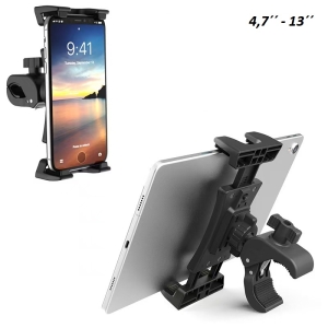 Držák pro tablet (mobilní telefon), krátký úchyt na stůl, tyč apod., černý