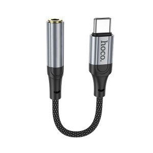 Adaptér Hoco (LS36) USB C na 3,5mm jack, černý, 0,12 m