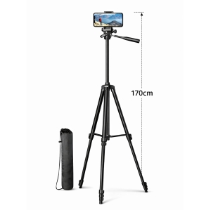 Stativ pro telefon 170cm (s držákem na telefon), barva černá