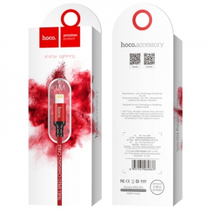 Datový kabel HOCO X14 USB A na Lightning barva červená - 1 metr