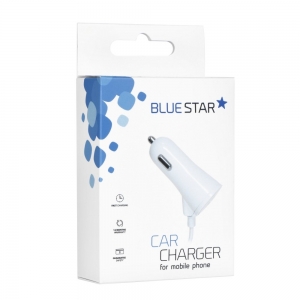 Auto nabíječ BlueStar 1xUSB 2A + kabel iPhone 5/6/6s/7/8/X, box