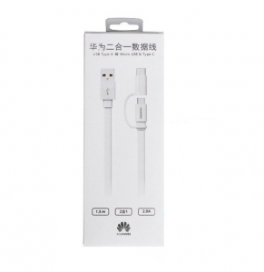 Datový kabel Huawei AP55S 2v1 micro USB, TYP-C 1,5m (BLISTR)
