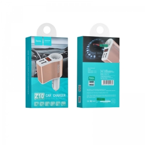 CL adaptér HOCO Z10 1x CL hnízdo 2x USB A 2,1A barva černá / rose gold