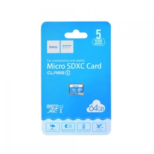 Paměťová karta micro SD HOCO 64GB Class 10 (USB 3.0) High Speed Blistr