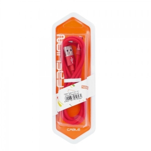 Datový kabel USB Typ C 3.0 konektor pravý úhel barva červená (blistr)